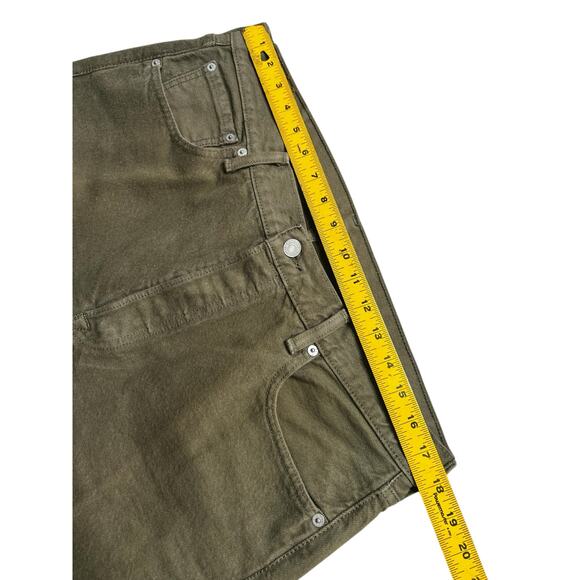 Levis 501 Jeans Mens 34x29 Green Button Fly Straight Fit Denim Waterless Casual - Picture 7 of 13